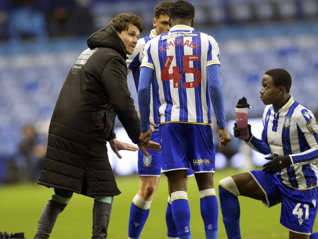 A POINT AWAY: Sheffield Wednesday manager Danny Rohl (left) issues instructions to his Sheffield Wednesday players