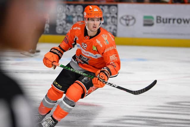 GOOD START: Mitchell Balmas has worked well with linemates, Robert Dowd and Marc Olivier Vallerand. Picture: Dean Woolley/Steelers Media.