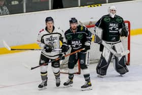 HEADING HOME: Bobby Chamberlain (above left) is coming back to his hometown to lace up for Hull Seahawks in NIHL National next season. Picture courtesy of Steve Pollitt.