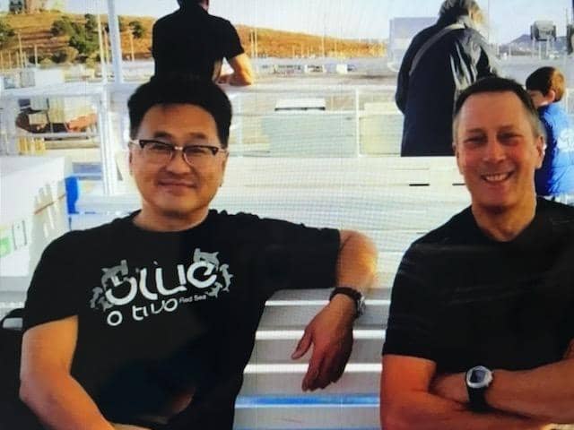 Dr Vincent Hong (left) and Tim Saville on their last diving trip