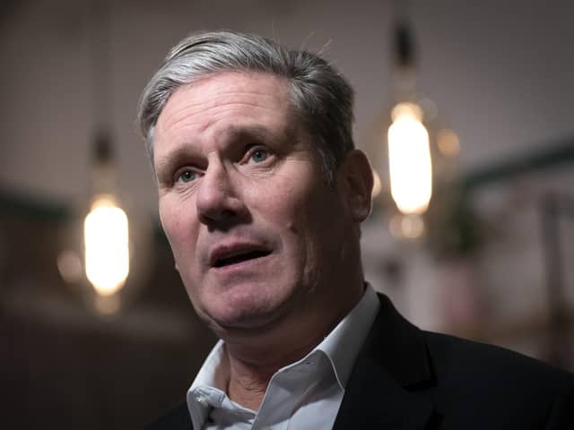 Labour Party leader Sir Keir Starmer speaks to the media during a visit to Shawlands in Glasgow. Picture date: Friday December 2, 2022. PA Photo. Photo credit should read: Jane Barlow/PA Wire