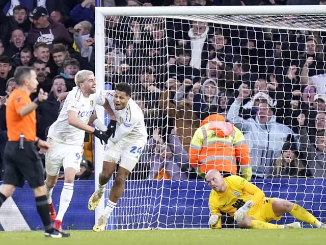 Leeds United's Patrick Bamford celebrates scoring his side's first goal of the game during the Sky Bet Championship match against Birmingham City at Elland Road. Picture: Danny Lawson/PA Wire.