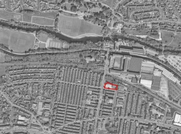 The site's location in Saltaire