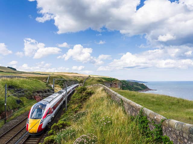 Train travelling through the Scottish Borders. (Pic credit: LNER)