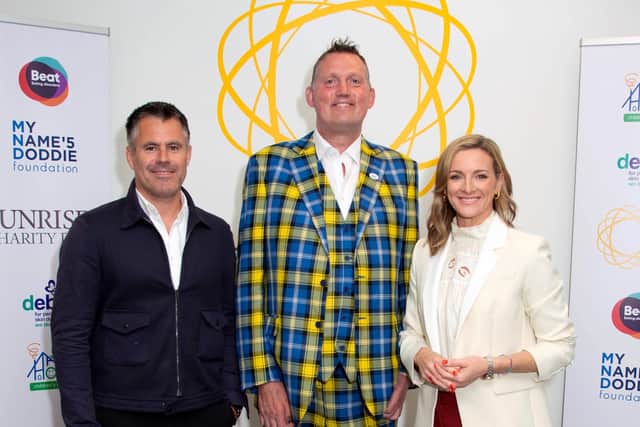 Doddie Weir with Gabby and Kenny Logan in 2019 (Photo by Eamonn M. McCormack/Getty Images for BGC Partners)