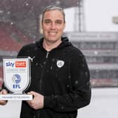 Sky Bet League One Manager of the Month for February 2023, Michael Duff of Barnsley - Mandatory by-line: Robbie Stephenson/JMP - 9/3/23 - FOOTBALL - Oakwell - Barnsley, England - Sky Bet Manager of the Month