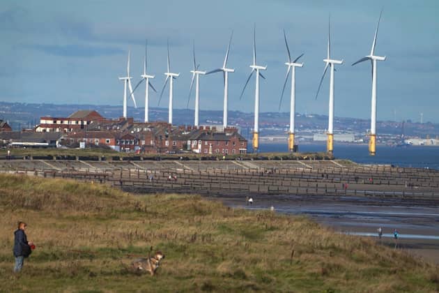 Teesside Wind Farm near the mouth of the River Tees off the North Yorkshire coast. PIC: Owen Humphreys/PA Wire