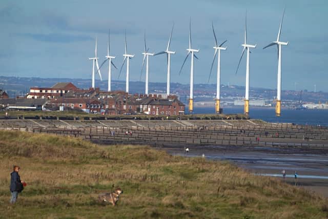 Teesside Wind Farm near the mouth of the River Tees off the North Yorkshire coast. PIC: Owen Humphreys/PA Wire