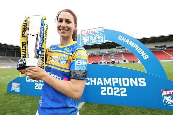 Courtney Winfield-Hill captained Leeds Rhinos to the Women's Super League title. (Picture by John Clifton/SWpix.com)