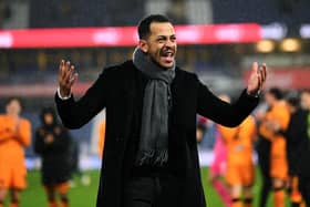 PRIDE: Hull City coach Liam Rosenior celebrates his side's 2-1 win at Huddersfield Town