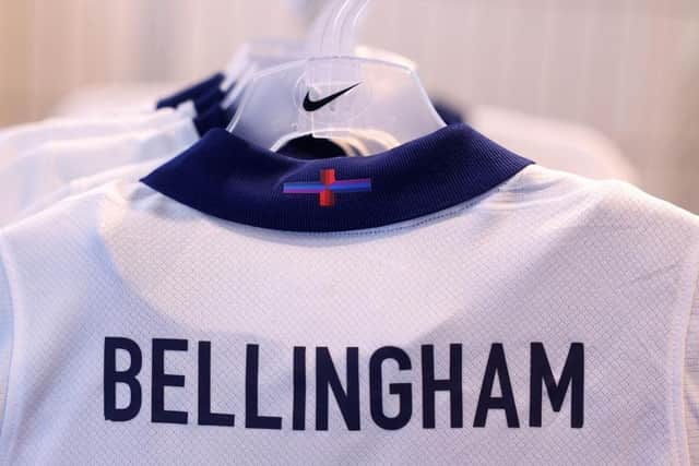CONTROVERSY: The "playful" version of the St George's flag on the back of England's new Nike football shirt which caused so much chatter in the build-up to the games