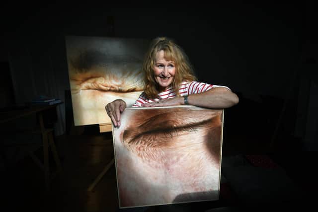 Whitby artist Anne Moses who has been shortlisted for a prestigious national award for her paintings, which focus on the human face.
Picture Jonathan Gawthorpe