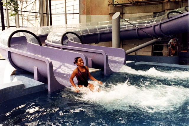 A swimmer uses the Ponds Forge pool for the first time in March 1991