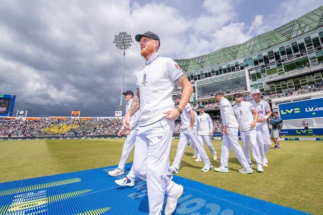 Fans have flocked to watch the England side led by Ben Stokes, seen here leading his players out during last year's Headingley Ashes Test. Picture by Allan McKenzie/SWpix.com
