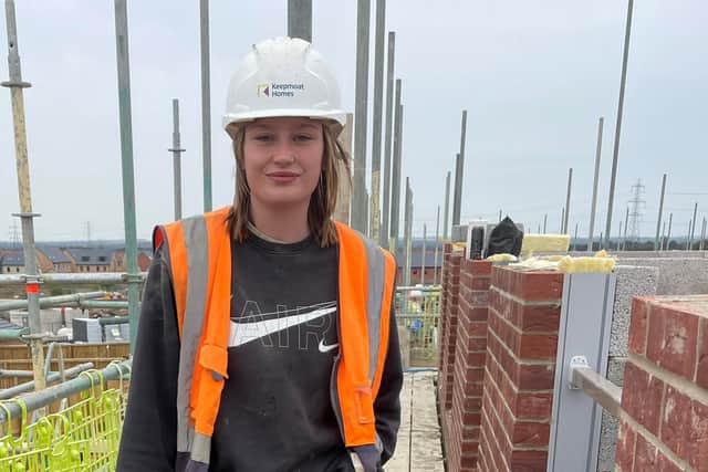 Alice Clay, from Hull, was the first female to recently gain her level 2 bricklaying apprenticeship with a distinction at an NHBC Training Hub.
