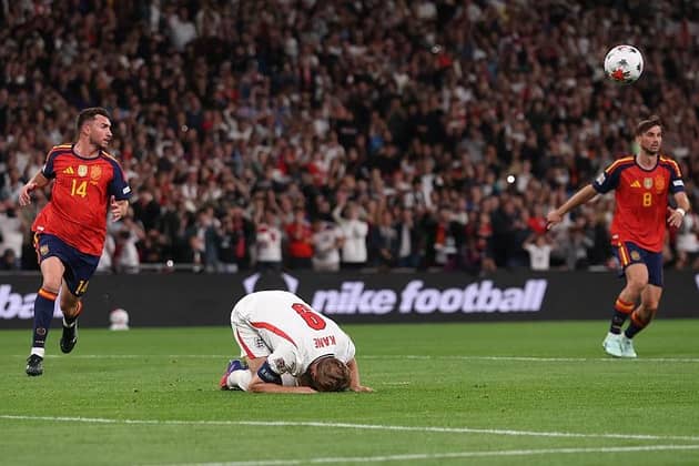 PAYING THE PENATLY: Harry Kane reacts after missing a penalty against Spain at Wembley (Image: Carl Recine/Getty Images)