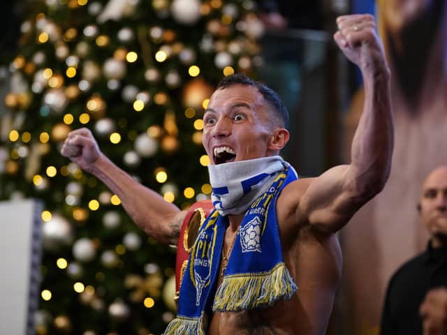 Leeds, UK: Josh Warrington defends his IBF Featherweight Title tonight. Picture: Dave Thompson/Matchroom Boxing.