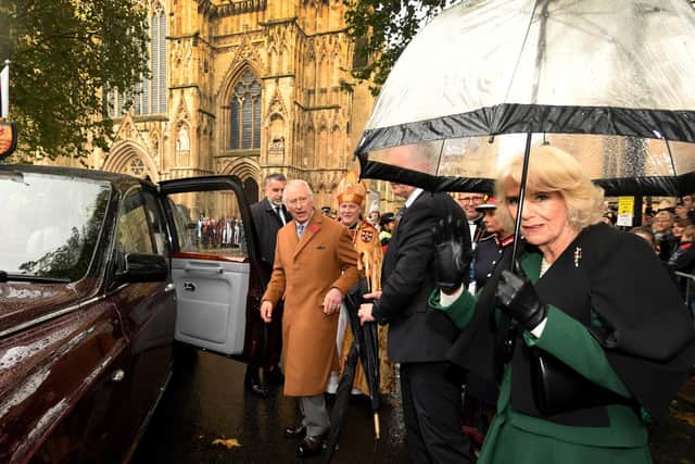 King Charles pictured on his Visit to York Minster. PIC: Simon Hulme