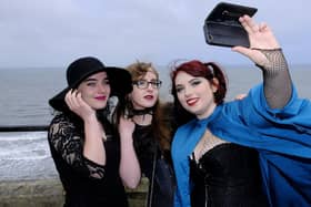 Capturing the moment with a selfie at Tomorrows Ghosts Festival in Whitby.
picture: Richard Ponter