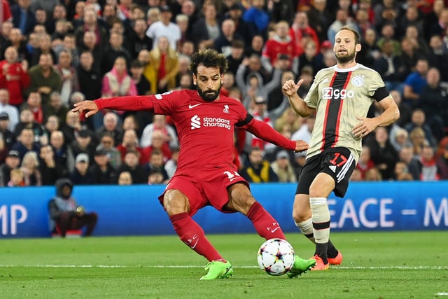 It has been a slow start, by his own high standards, for Liverpool's Mohammed Salah. Two goals and two assists in his first six games is no measly return, however. Since joining Liverpool he has scored 160 goals in 263 appearances - the majority from out wide. He hit the back of the net in the Reds' most recent outing as they beat Ajax 2-1 in the Champions League.