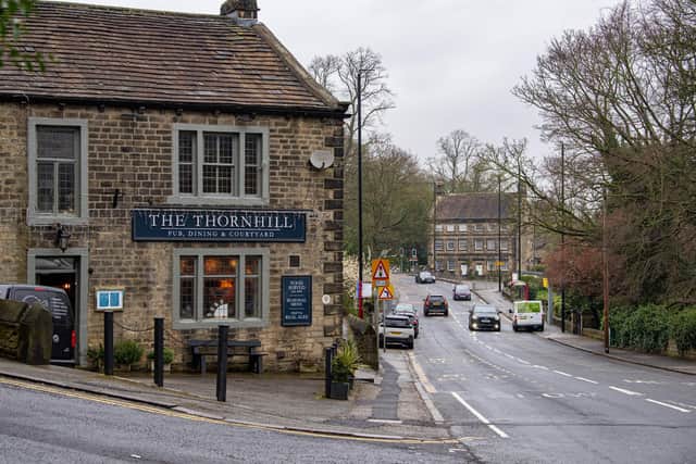 The Thornhill pub in Calverley village within the boundary of Leeds in West Yorkshire. It was named after the family that took over the Calverley estate. Photographed for The Yorkshire Post by Tony Johnson.