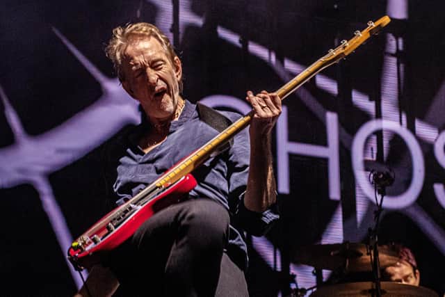 Mat Osman of Suede playing live at Leeds First Direct Bank Arena. Picture: Ernesto Rogata