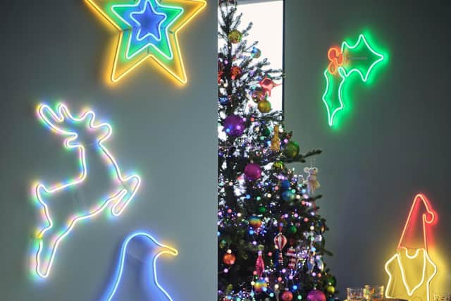 These neon decorations are perfect for decorating small spaces and cost from £35 from www.johnlewis.com