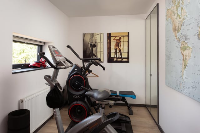The owners built in space for a home gym