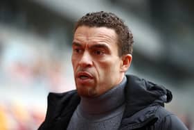 Barnsley manager Valerien Ismael looks on before the Sky Bet Championship match between Brentford and Barnsley at Brentford Community Stadium on February 14, 2021.