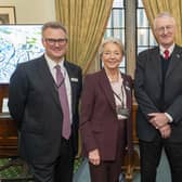 Details of the deal were revealed at an event in Westminster last week. L-R Leeds Teaching Hospitals Chief Executive Professor Phil Wood and Chair of the Trust, Dame Linda Pollard, alongside Hilary Benn MP; and Johnson & Johnson MedTech Managing Director, UK, Hugo Breda. Picture: Jeff Moore