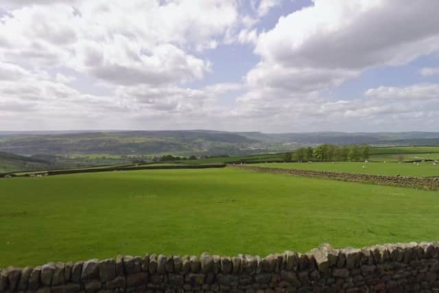 The walk offers stunning views across the Aire Valley