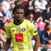 MATCH-WINNER: Harrogate Town's Sam Folarin set up his team's equaliser and then scored the game-winning goal. Picture: Pete Norton/Getty Images