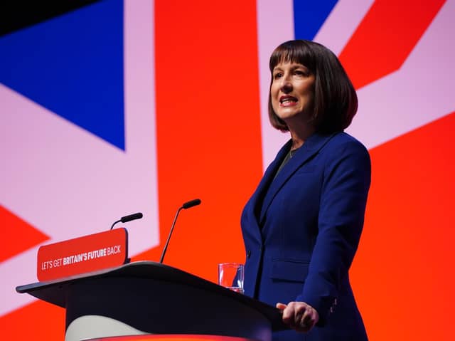 Shadow chancellor Rachel Reeves making her keynote speech during the Labour Party Conference in Liverpool. PIC: Peter Byrne/PA Wire