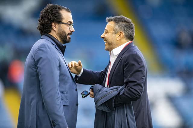 DESIRE FOR CHANGE: Leeds United director of football Victor Orta (left) has already lost his job and owner/chairman Andrea Radrizzani (right) is under pressure