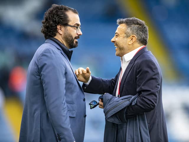 DESIRE FOR CHANGE: Leeds United director of football Victor Orta (left) has already lost his job and owner/chairman Andrea Radrizzani (right) is under pressure