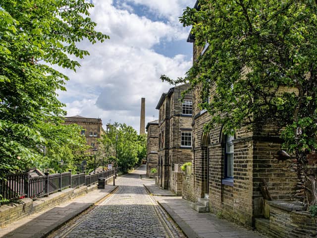 Mill workers cottages close to Salts Mill in Saltaire, photographed by Tony Johnson for The Yorkshire Post.  26th May 2023