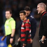 SYDNEY, AUSTRALIA - NOVEMBER 20: Wanderers coach Carl Robinson looks on during the A-League match between Western Sydney Wanderers and Sydney FC at CommBank Stadium, on November 20, 2021, in Sydney, Australia. (Photo by Cameron Spencer/Getty Images)