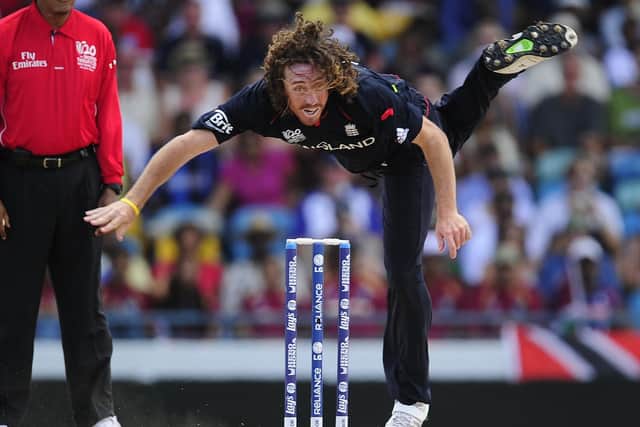 Been there, done it: English bowler Ryan Sidebottom delivers during the Men's ICC World Twenty20 final match between Australia and England at the Kensington Oval Cricket Ground in Bridgetown, Barbados on May 16, 2010. (Picture: EMMANUEL DUNAND/AFP via Getty Images)