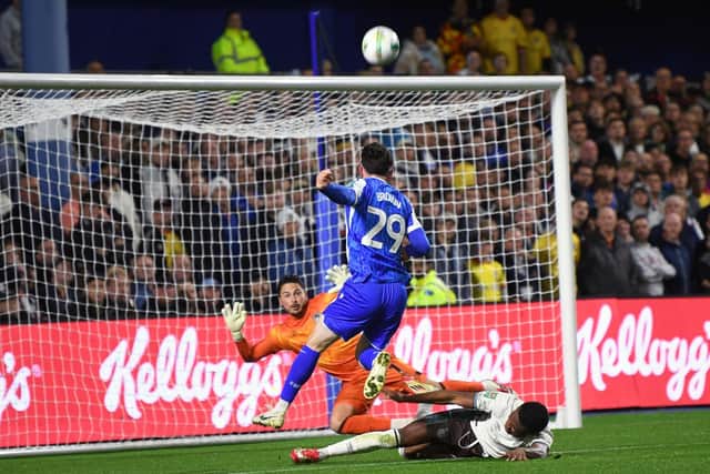 LAST DITCH: Tyrell Warren denies George Brown a goal (Image: Steve Ellis)