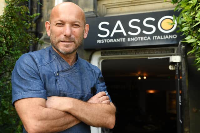 Owner of Sasso, Stefano, standing outside the restaurant. (Pic credit: Gerard Binks)