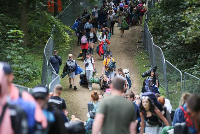 Festival goers arrive early to Leeds Festival 2019, Bramham Park, Leeds. August 21 2019. Pic: Tom Maddick/SWNS