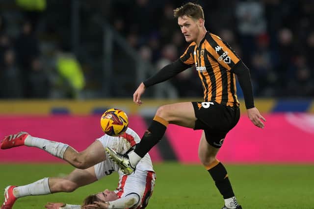 REPLACEMENT: Akin Famewo can perform similar roles to Sean McLoughlin, who has swapped Hull City for Blackburn Rovers (Image: Jonathan Gawthorpe)