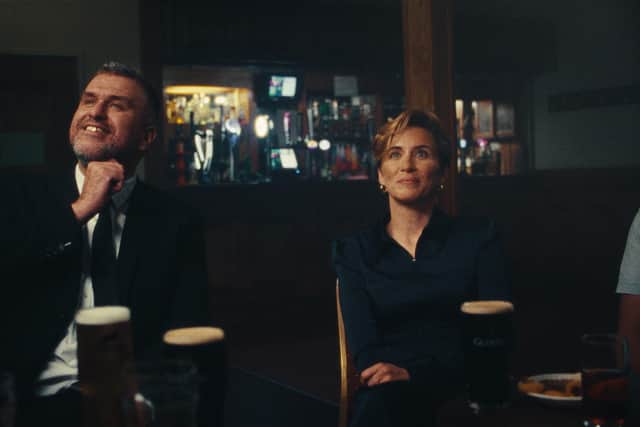 Jon McClure with actress Vicky McClure in a scene from the video for the Reverend and the Makers single Haircut.