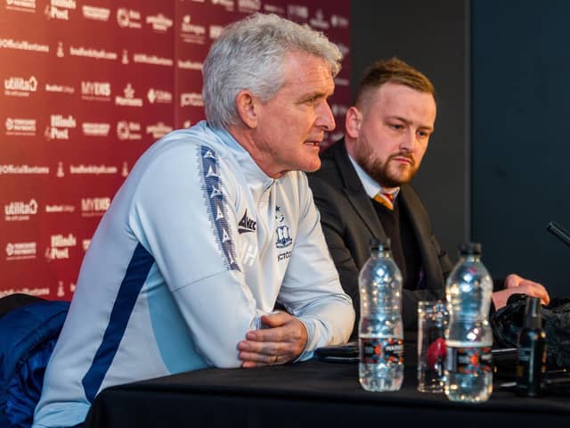 PLATFORM: Manager Mark Hughes (left) and chief executive Ryan Sparks revamped the Bradford City in the last two transfer windows