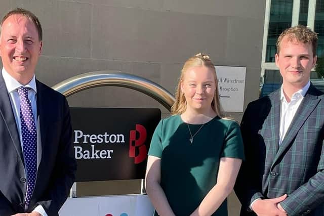 Preston Baker head of planning Rob Crolla with Graduate Planner Rosie Bircumshaw and planning assistant Eric Bainbridge. (Left to right)