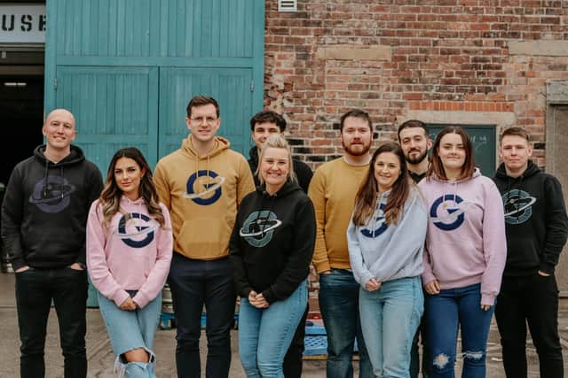 The Gravitate Accounting team. Left to right: Mike Crocker, Megan Duccy, Sam Newton, Charlie Goodwin,  Vicky Westwood, Jonathan Carr Claire Conley, Josh Clarke, Charlotte Firth and Jack Laister.