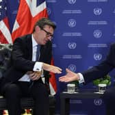 Prime Minister Andy Burnham (left) meets with US President Donald Trump during his visit to the US. PIC: Toby Melville/PA Wire