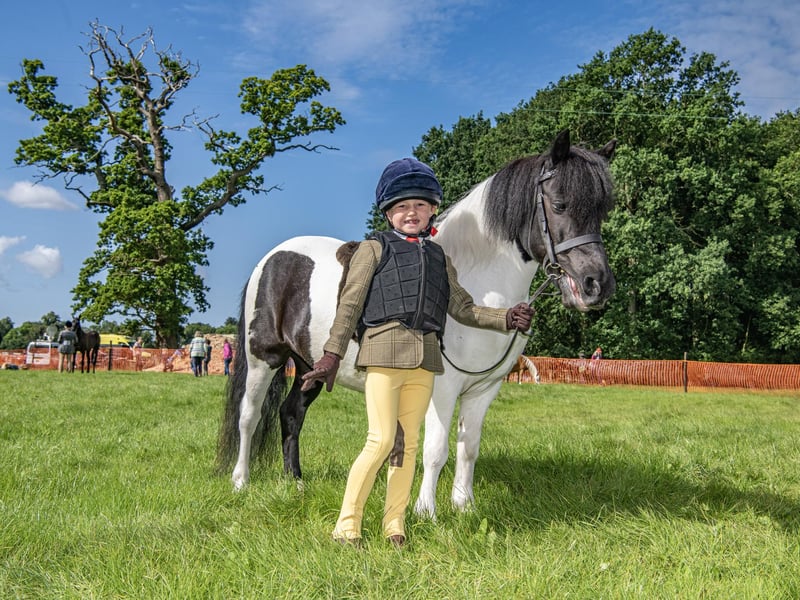 Ellie Rose-Round, 6, with her Shetland pony Holly