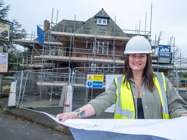Rebecca Skelly outside the Ship Inn at Worsborough, Barnsley where she will take over following a major refurbishment by Star Pubs. ( Photo by Dean Atkins Photography)
