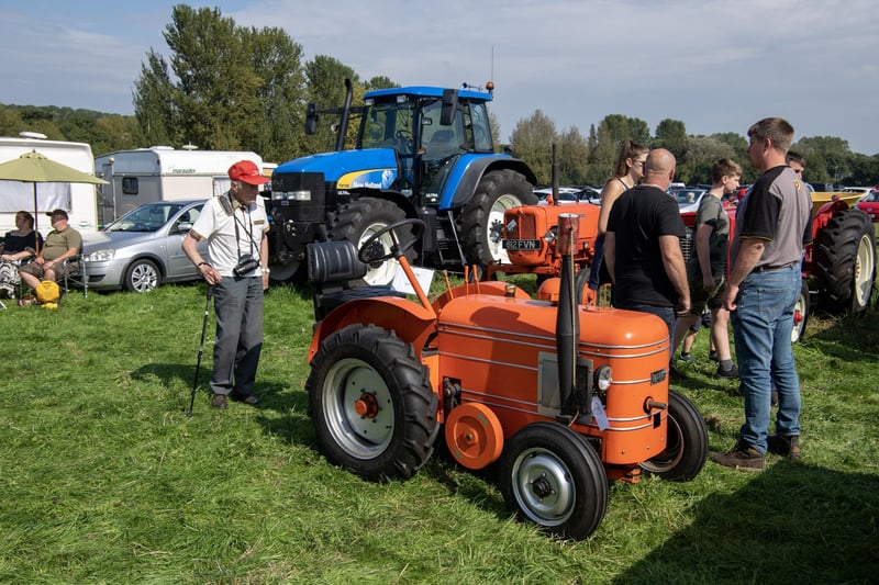 Tractors displayed at the event.